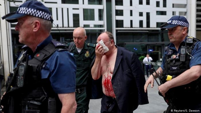 A Man was Stabbed with a Knife Near Headquarters of Home Office in London