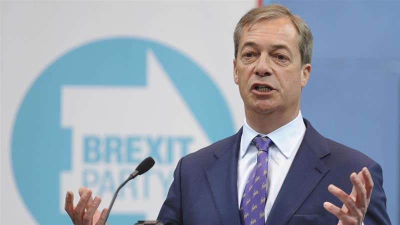 Sterling Jumps as Farage Says His Brexit Party will not Challenge Conservative Seats at Election